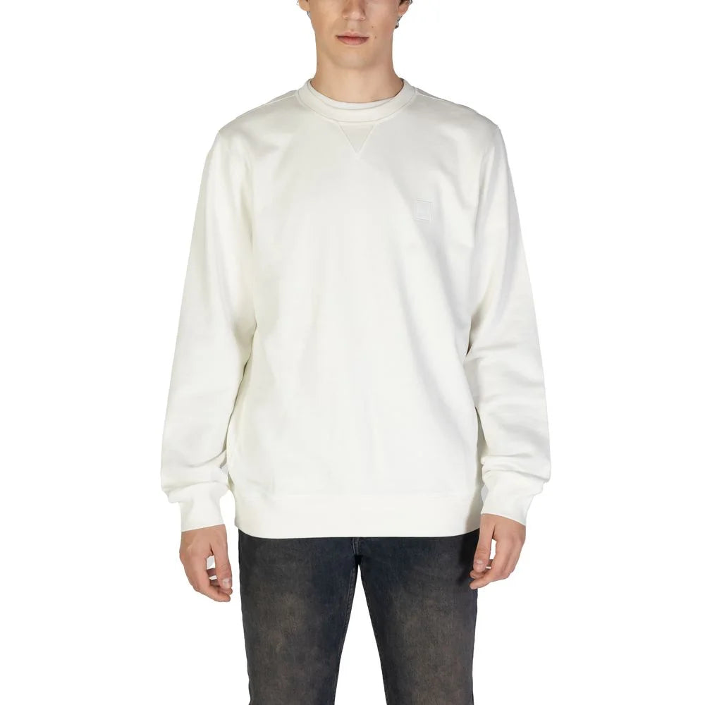 Hugo Boss White Cotton Sweatshirt - IT42 | XS
