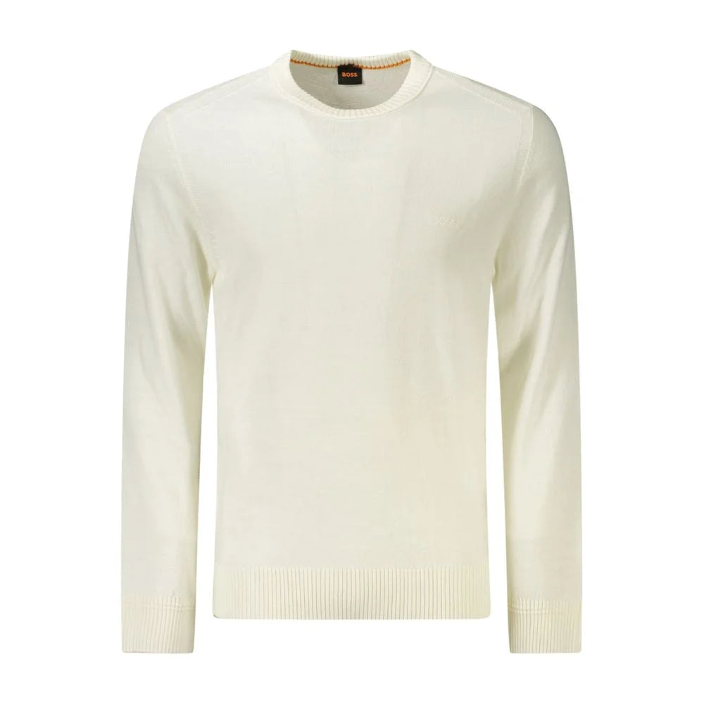 Hugo Boss White Wool Men Sweater - XXL