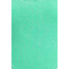 Hunza G Bicolor Polyester One-Piece Swimsuit - One Size