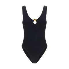 Hunza G Black Polyamide One-Piece Swimsuit - One Size