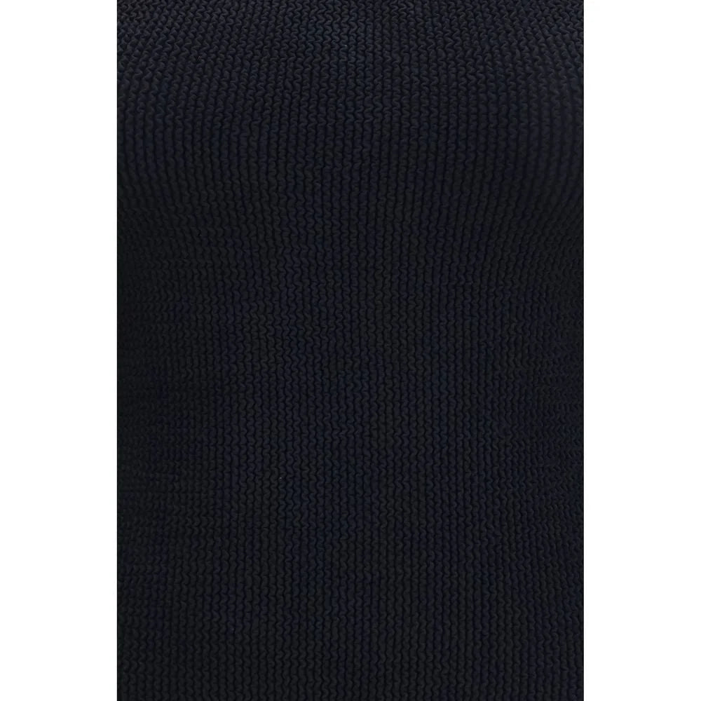 Hunza G Black Polyamide One-Piece Swimsuit - One Size