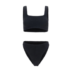 Hunza G Black Polyamide One-Piece Swimsuit - One Size