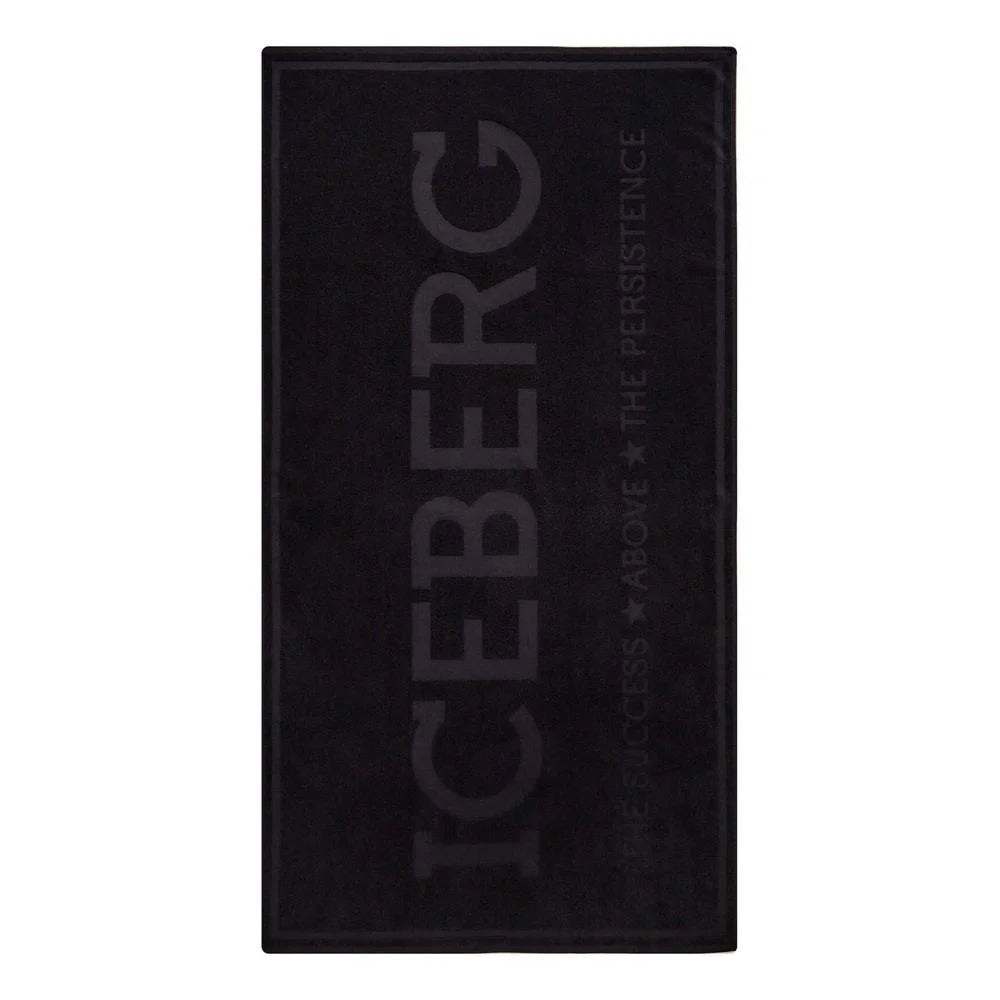Iceberg Black Cotton Swimwear - One Size - Beach Towels
