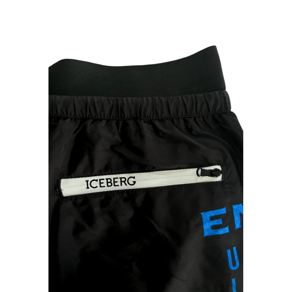 Iceberg Black Polyester Men Swim Shorts - Boardshorts