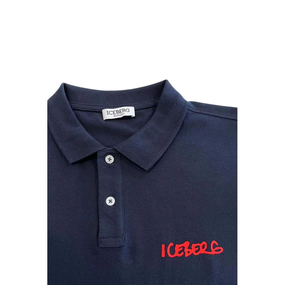 Iceberg Blue Cotton Men’s Polo Shirt - Polos
