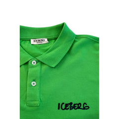 Iceberg Green Cotton Men’s Polo Shirt - Polos