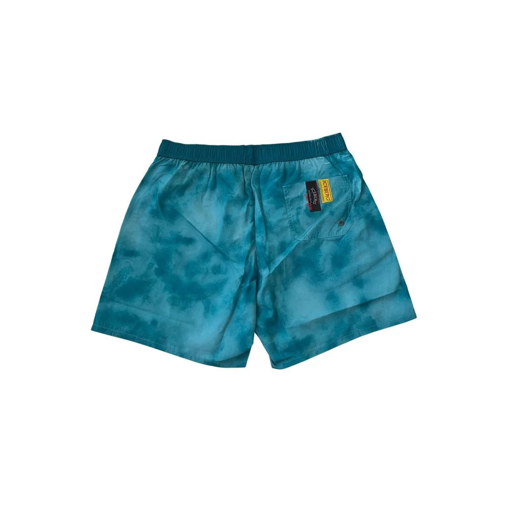 Iceberg Light Blue Polyester Men Swim Short - Swim Boxers