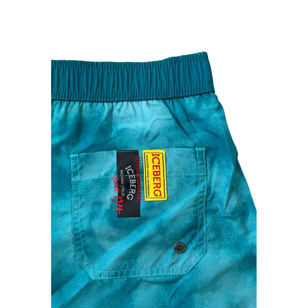 Iceberg Light Blue Polyester Men Swim Short - Swim Boxers