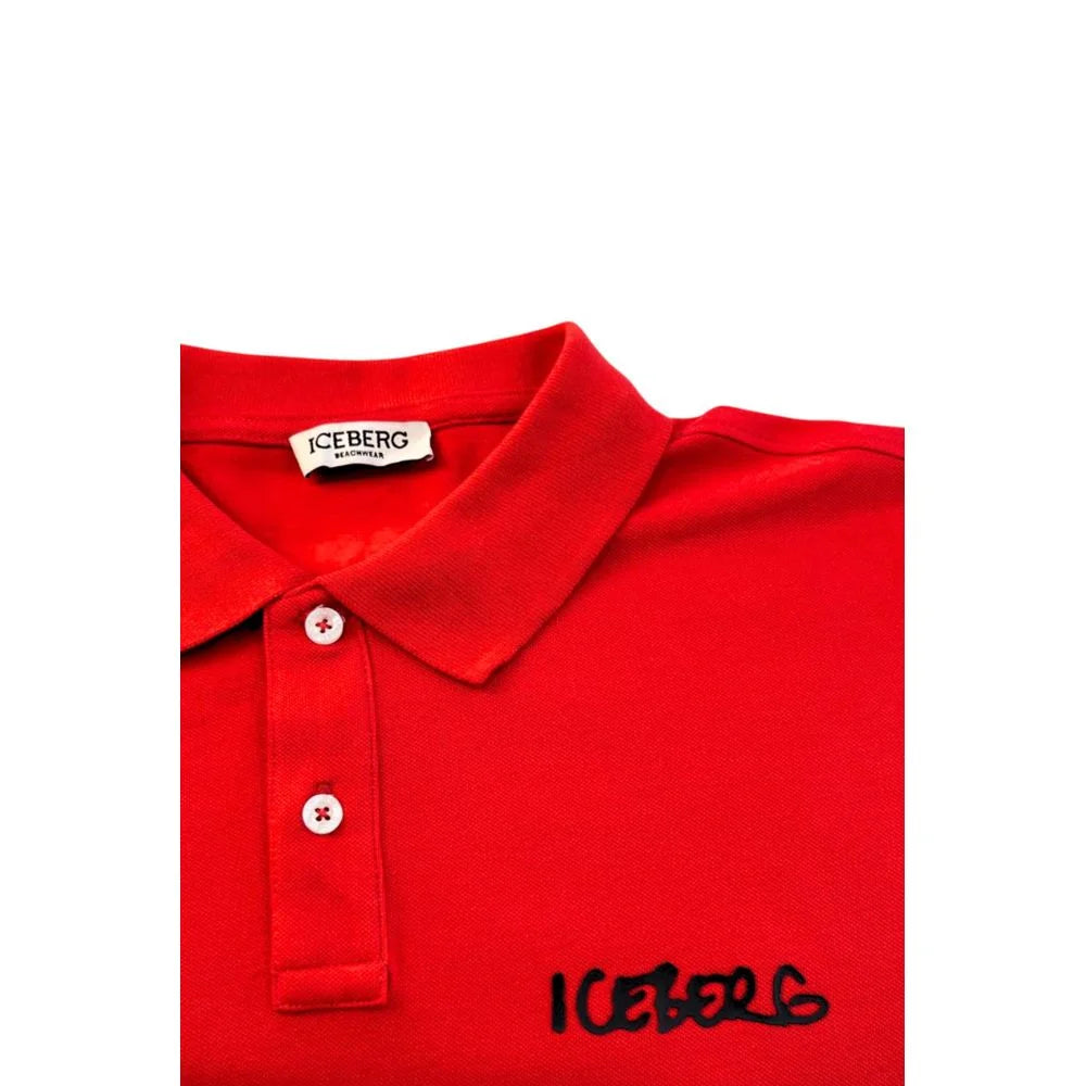 Iceberg Red Cotton Men Polo Shirt - Polos