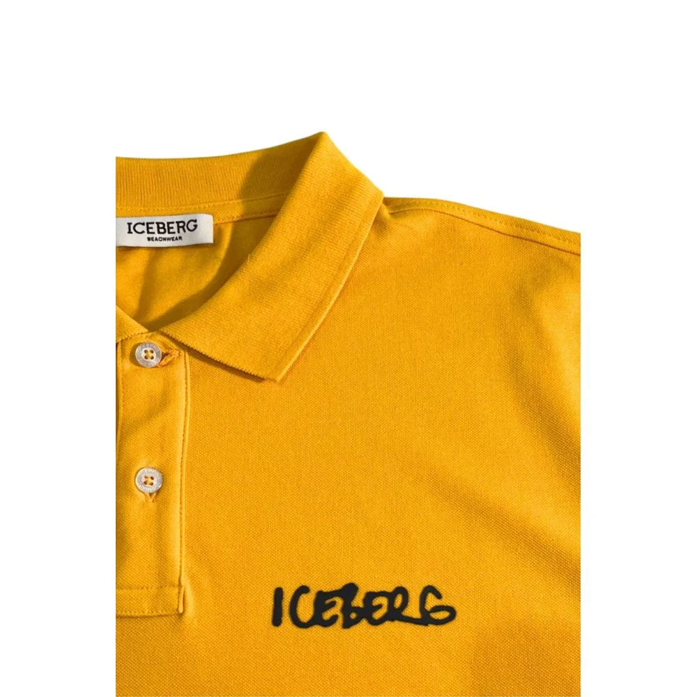 Iceberg Yellow Cotton Men Polo Shirt - Polos