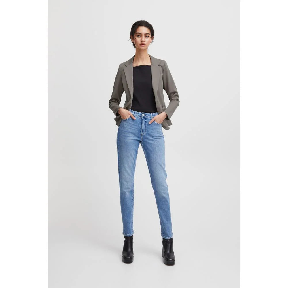 ICHI Beige Polyester Blazer - XL - Coats & Jackets