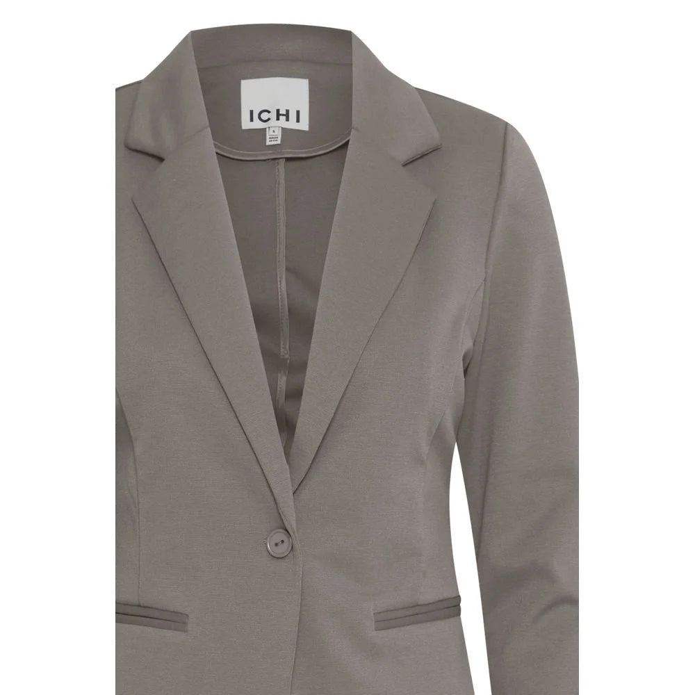 ICHI Beige Polyester Blazer - XL - Coats & Jackets