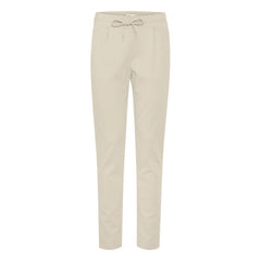 ICHI Beige Polyester Pant - Trousers