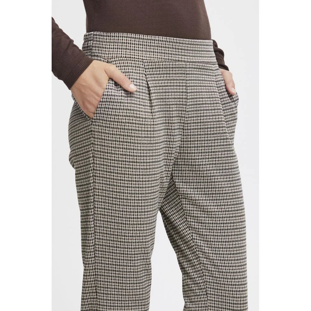 ICHI Beige Polyester Pant - XXL