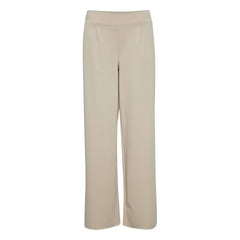 ICHI Beige Recycled Polyurethane Pant - Trousers