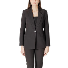 ICHI Black Polyester Blazer - IT36|XXS