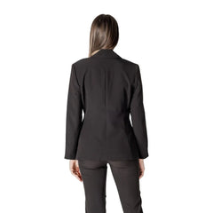 ICHI Black Polyester Blazer - IT36|XXS