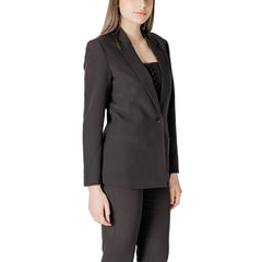 ICHI Black Polyester Blazer - IT36|XXS