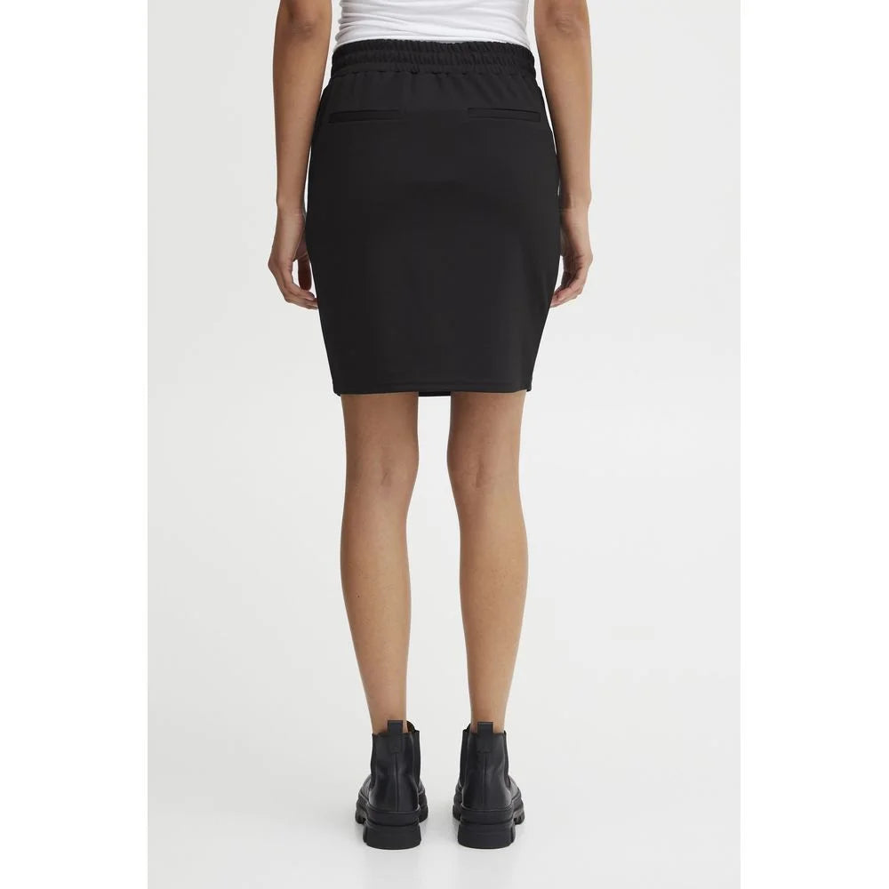ICHI Black Polyester Mini - Skirts
