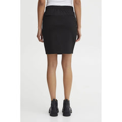 ICHI Black Polyester Mini - Skirts