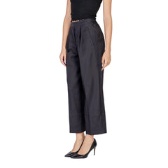 ICHI Black Polyester Pant - Trousers