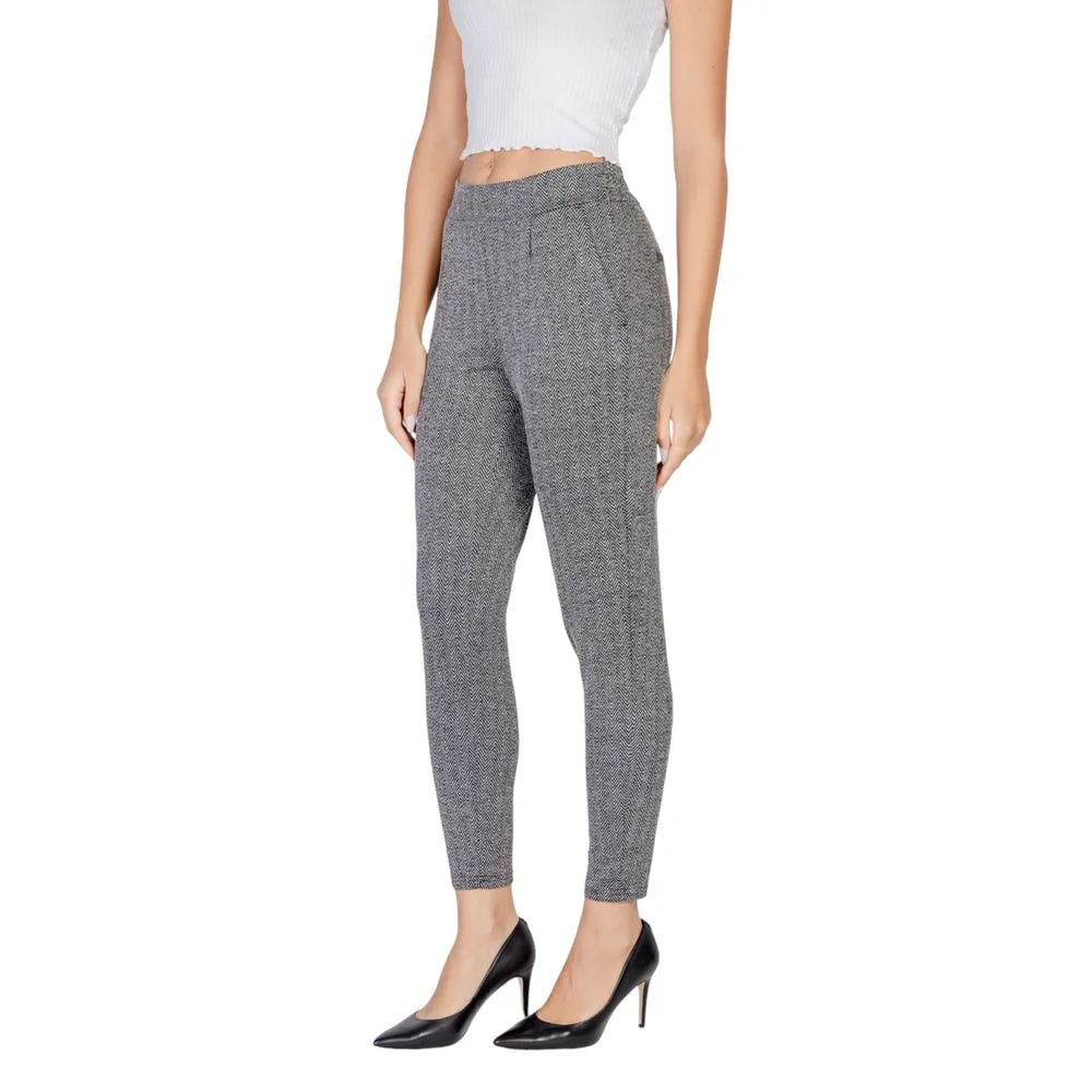 ICHI Black Polyester Skinny Pant - IT40|S
