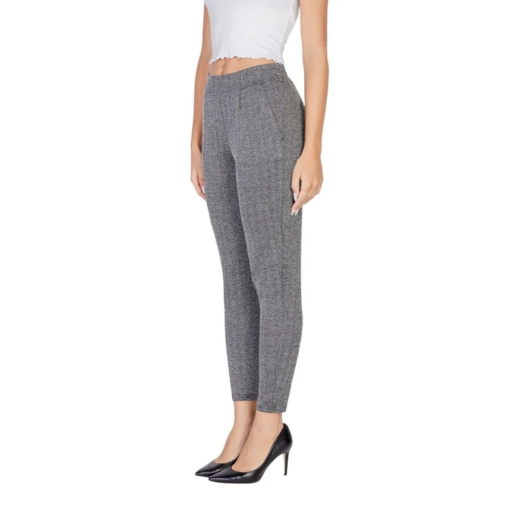 ICHI Black Polyester Skinny Pant - IT40|S