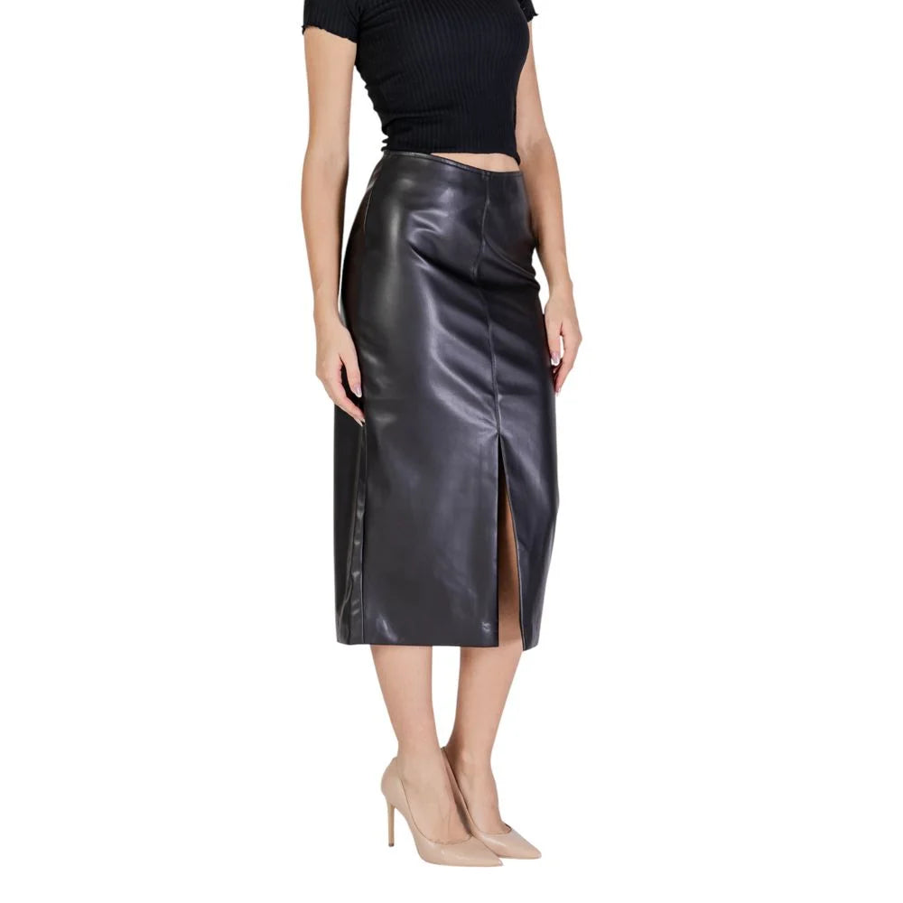ICHI Black Polyester Skirt - Skirts