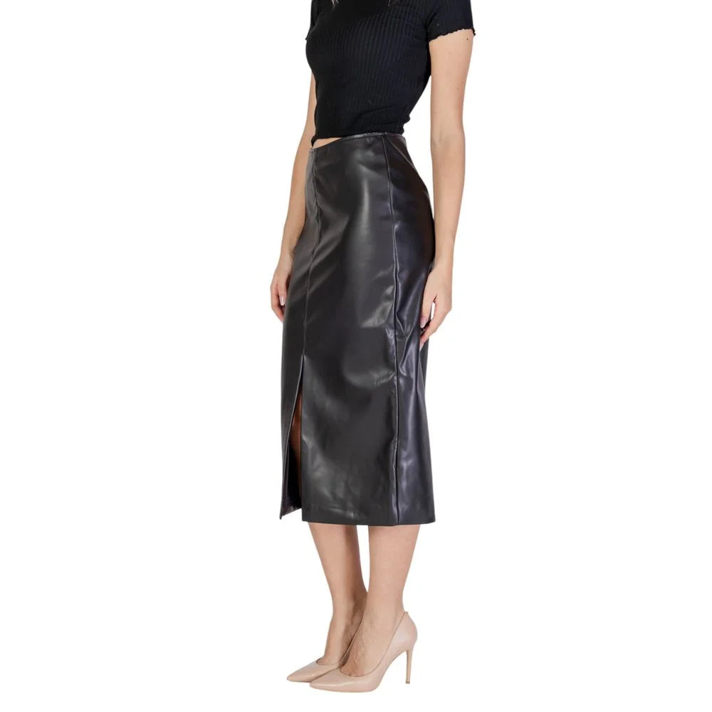 ICHI Black Polyester Skirt - Skirts