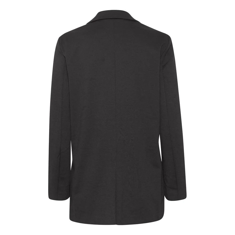 ICHI Black Recycled Polyester Blazer - IT38|XS - Coats & Jackets