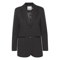 ICHI Black Recycled Polyester Blazer - IT38|XS - Coats & Jackets