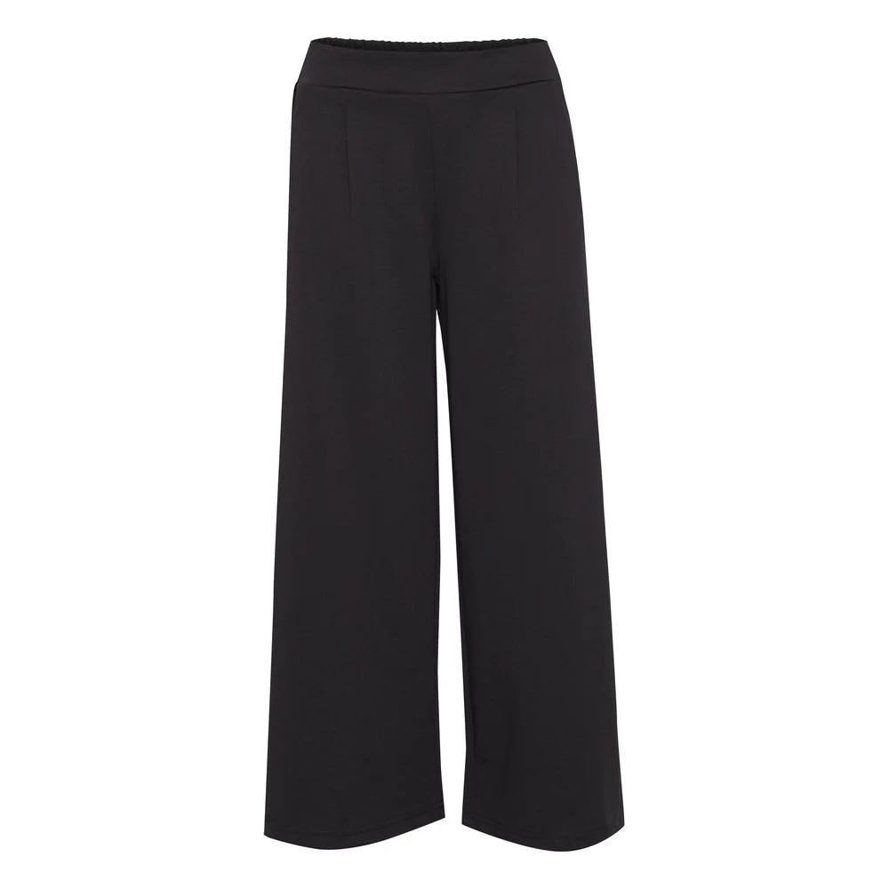 ICHI Black Recycled Polyester Pant - Trousers
