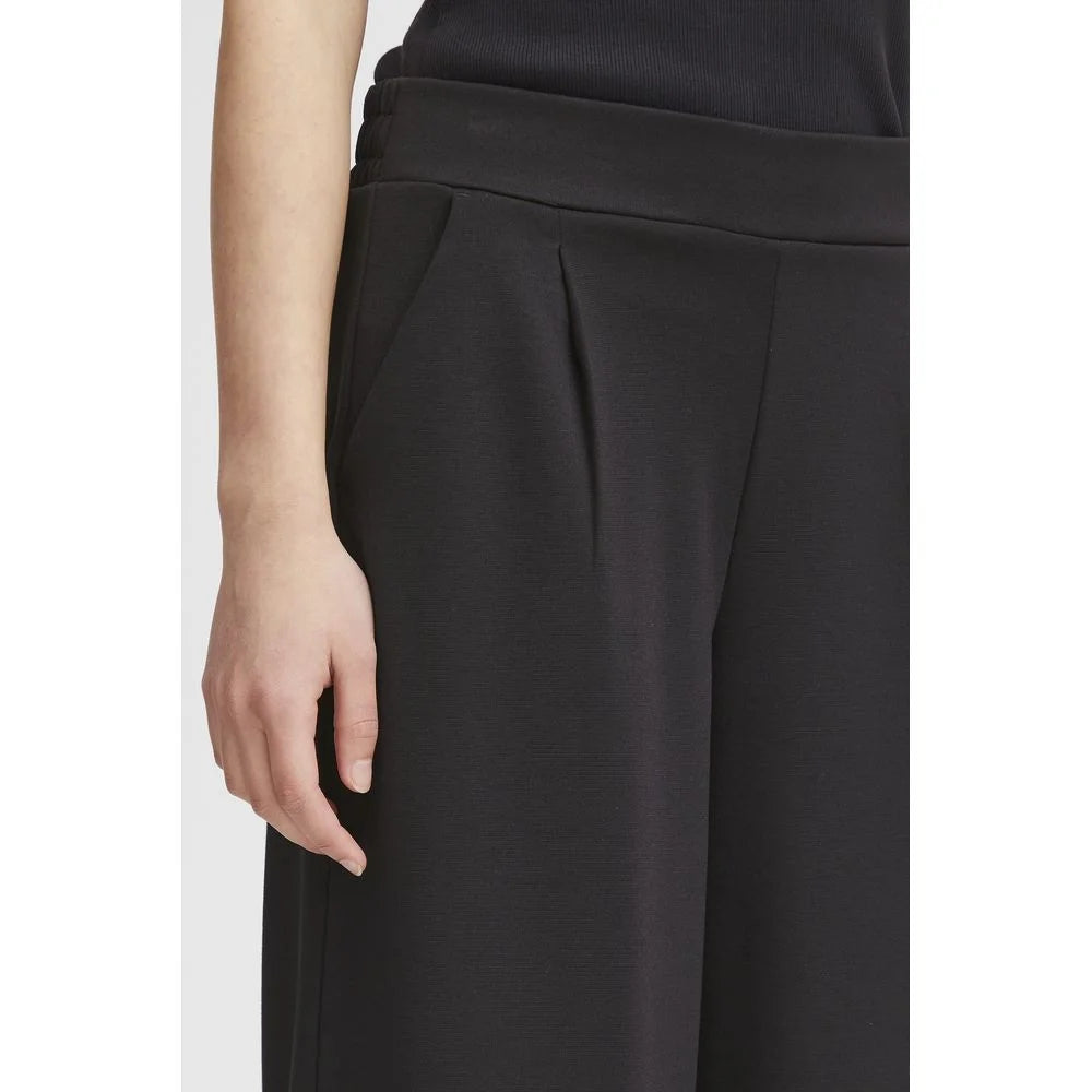 ICHI Black Recycled Polyurethane Pant - XXL