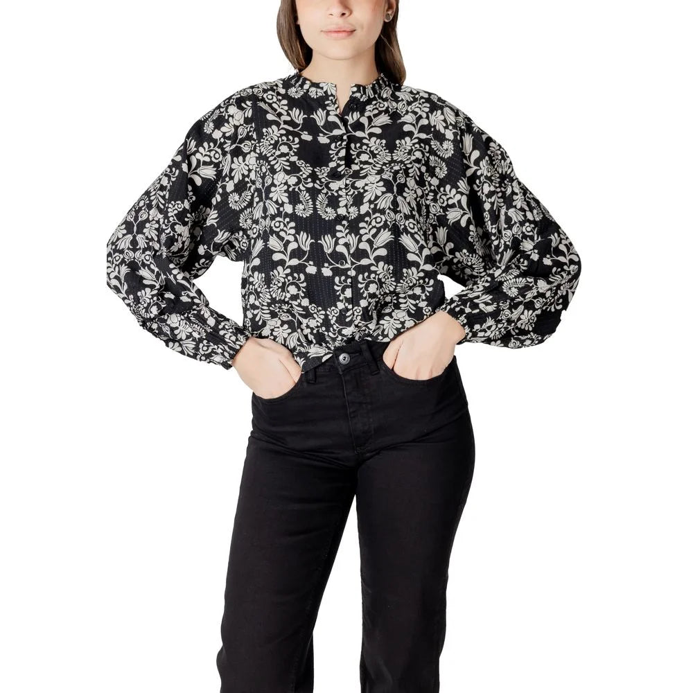 ICHI Black Viscose Blouse - IT36|XXS - Blouses