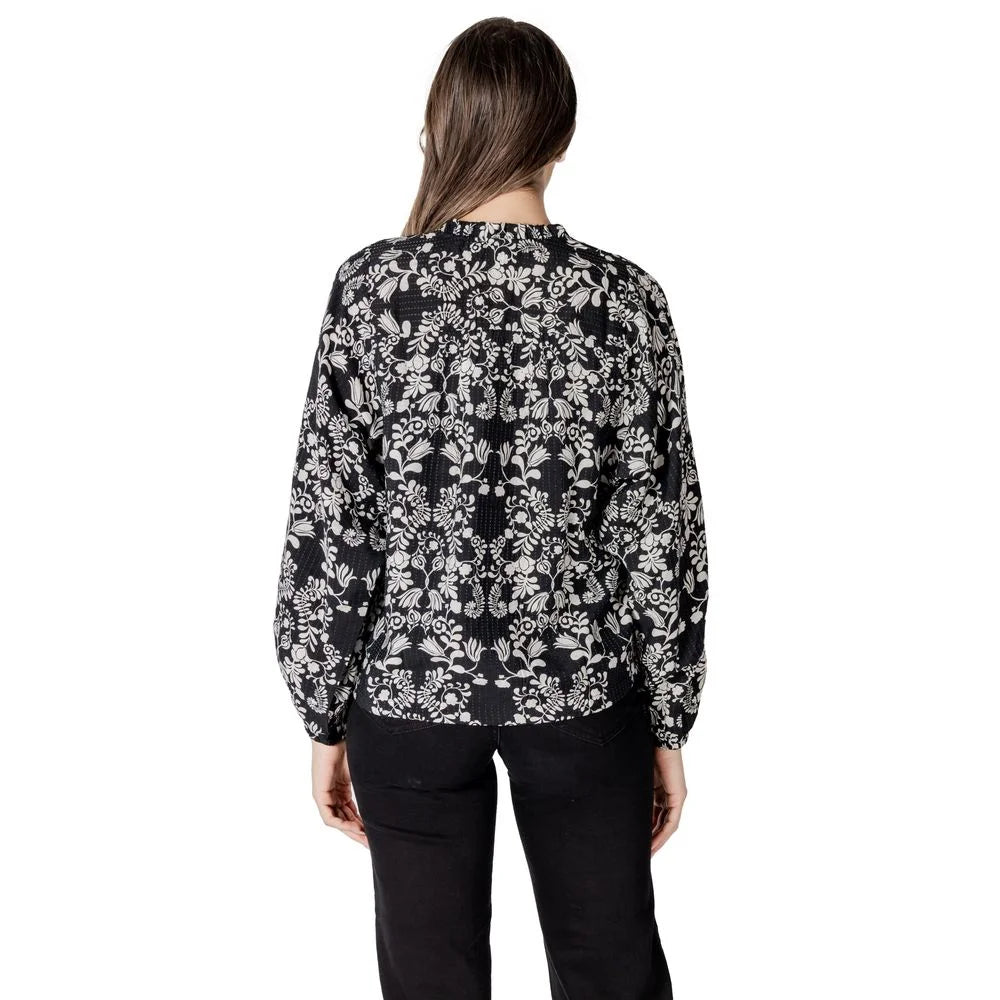 ICHI Black Viscose Blouse - IT36|XXS - Blouses