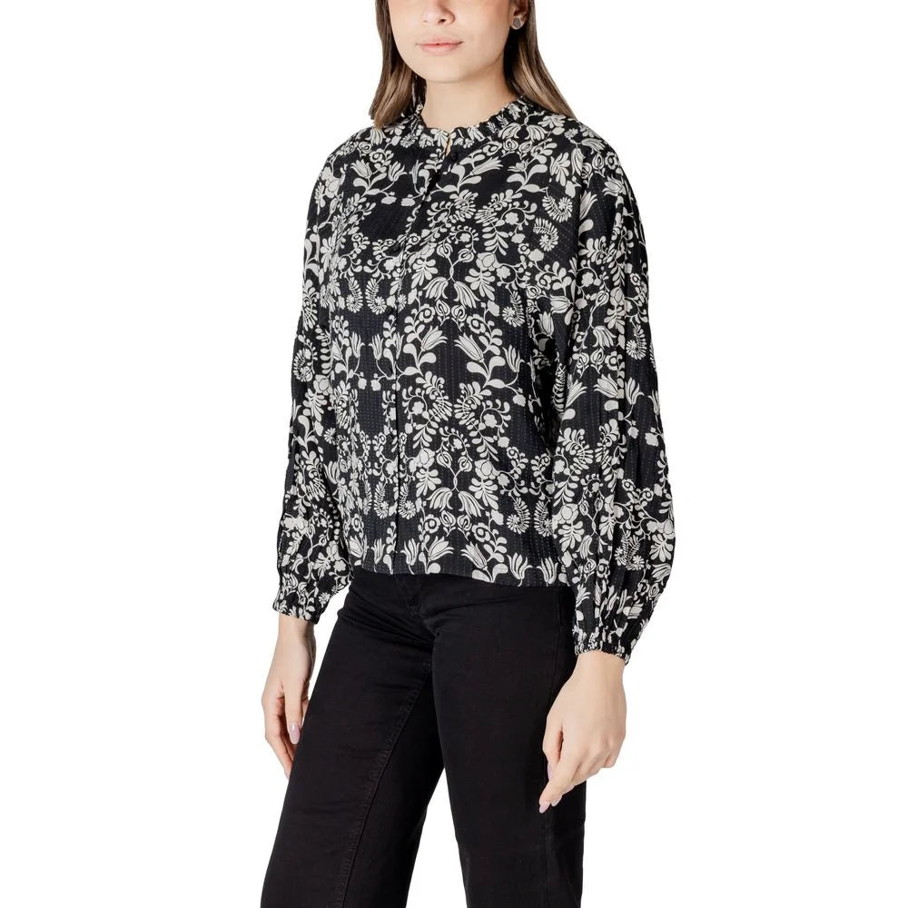 ICHI Black Viscose Blouse - IT36|XXS - Blouses