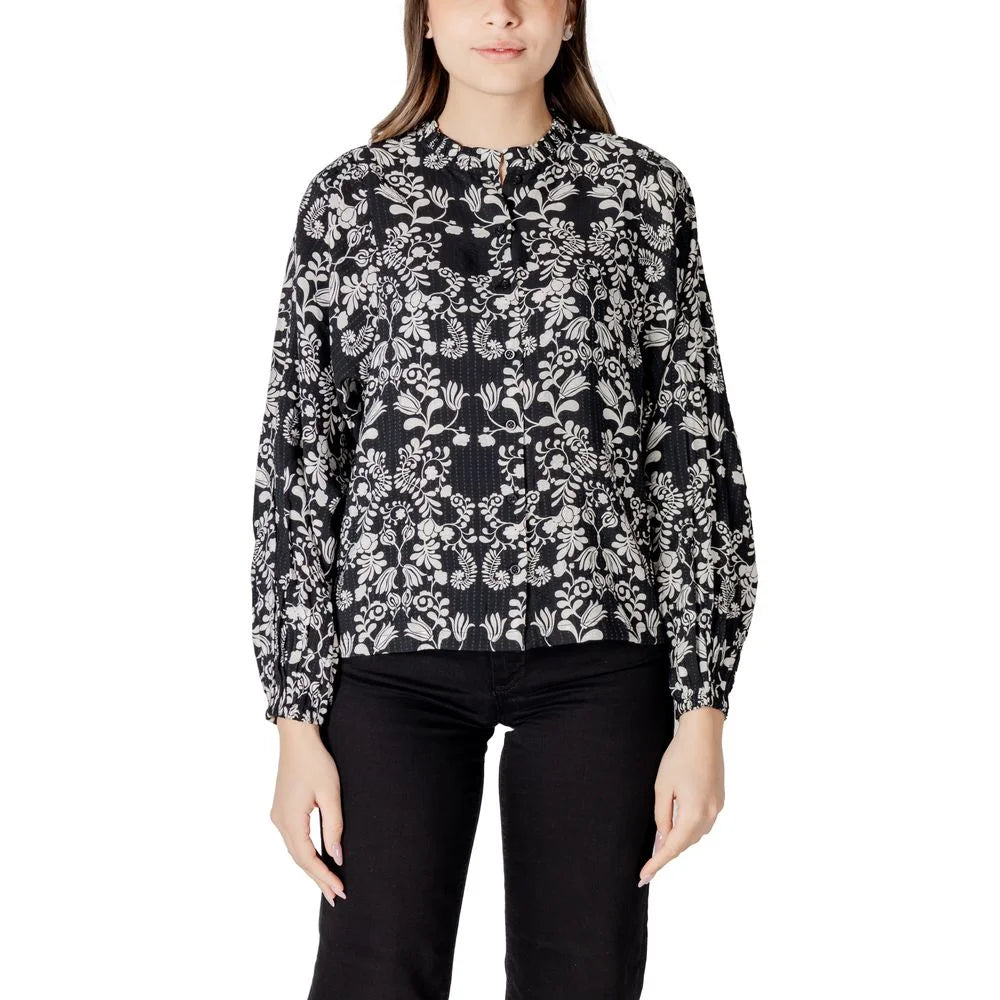 ICHI Black Viscose Blouse - IT36|XXS - Blouses