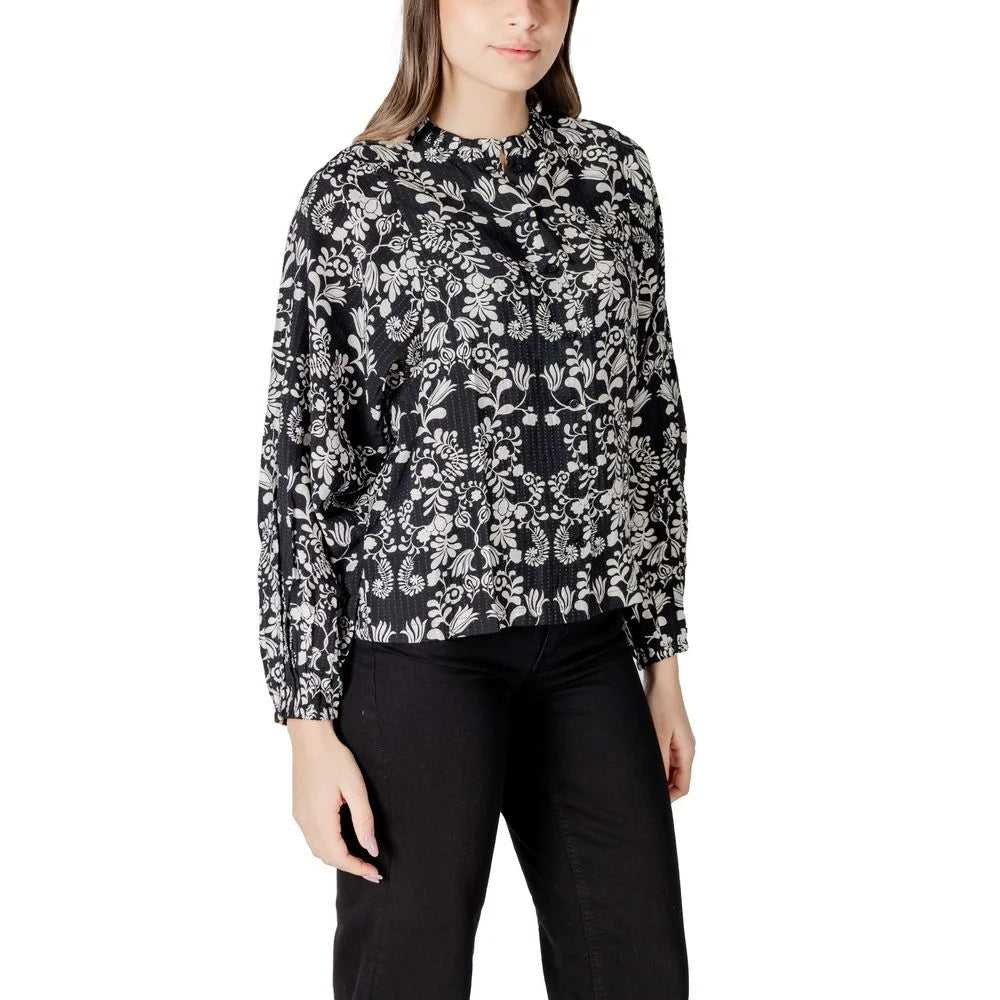 ICHI Black Viscose Blouse - IT36|XXS - Blouses