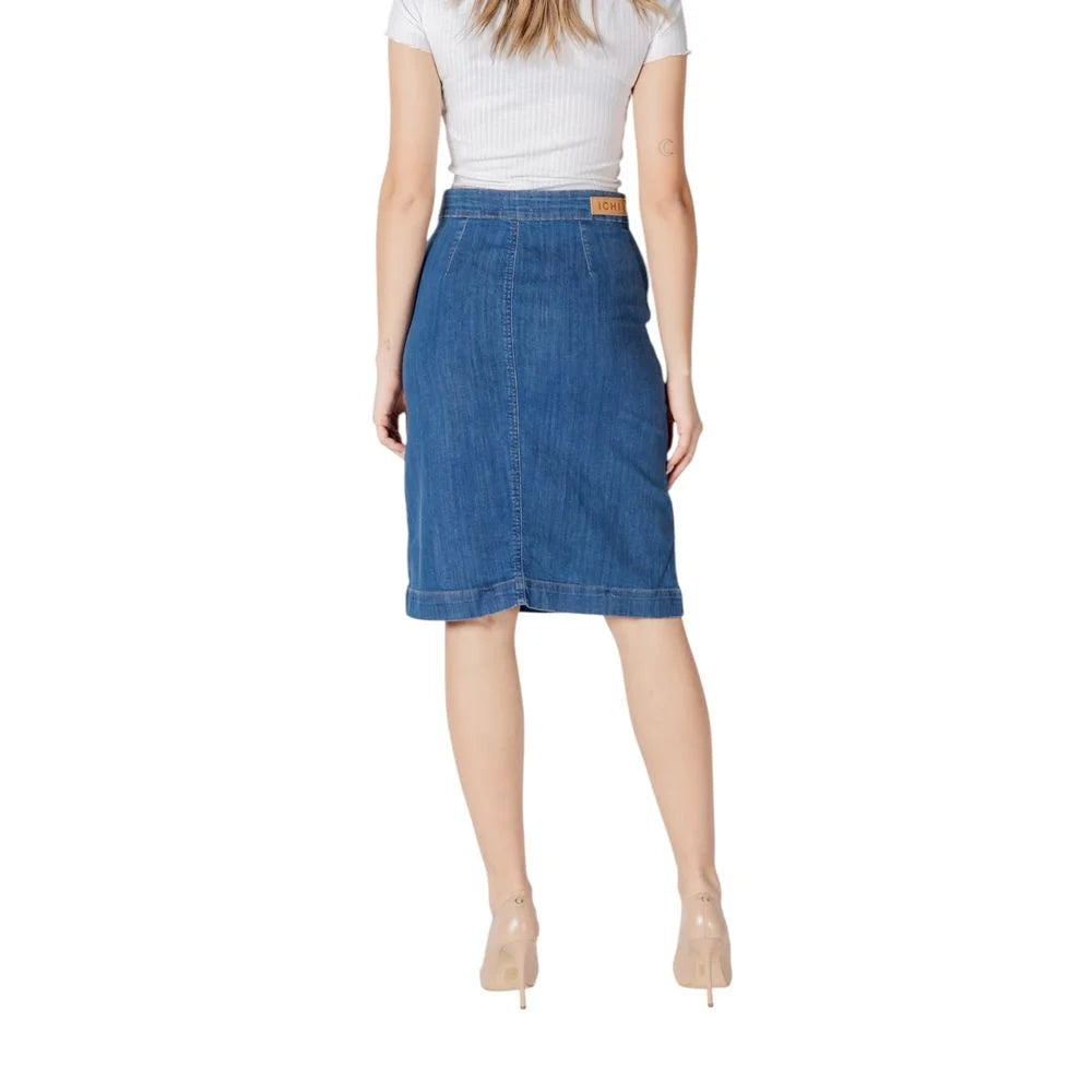 ICHI Blue Cotton Long - Skirts
