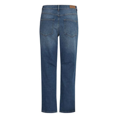 ICHI Blue Cotton Mom Jean