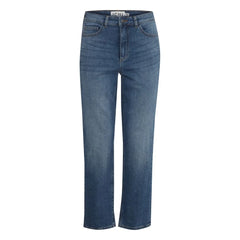 ICHI Blue Cotton Mom Jean - Jeans
