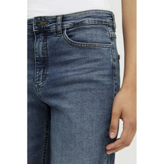 ICHI Blue Cotton Mom Jean - Jeans