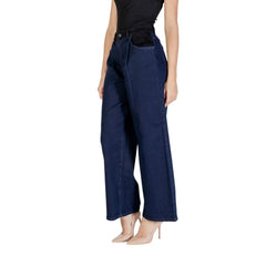 ICHI Blue Cotton Pant - W28 | L32 - Trousers