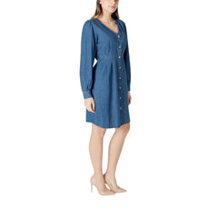 ICHI Blue Cotton Short - Dresses