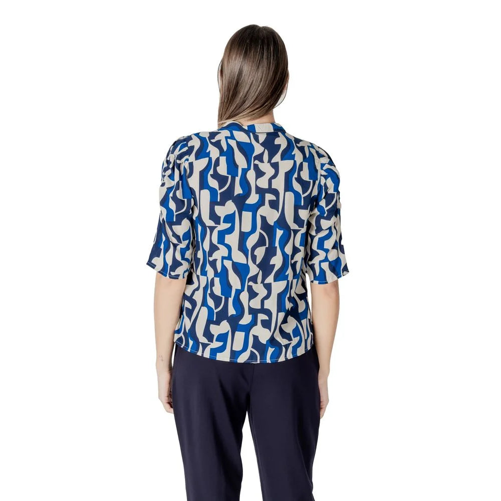 ICHI Blue Viscose Blouse - IT42|M