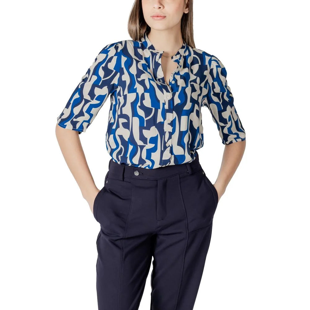 ICHI Blue Viscose Blouse - IT42|M - Blouses