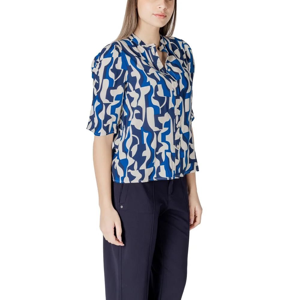 ICHI Blue Viscose Blouse - IT42|M - Blouses