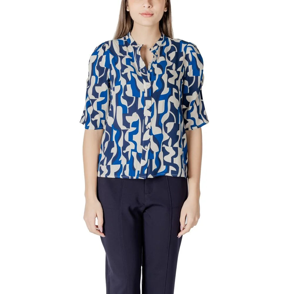 ICHI Blue Viscose Blouse - IT42|M - Blouses