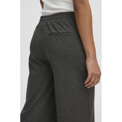 ICHI Gray Recycled Polyester Pant - Trousers
