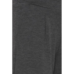 ICHI Gray Recycled Polyester Pant - Trousers